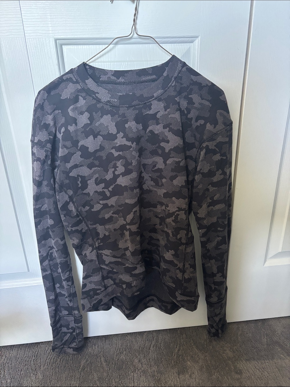 Lululemon Runderful long-sleeve running shirt heritage camo jacquard pattern
